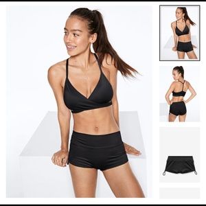 Pink gym to swim shortie